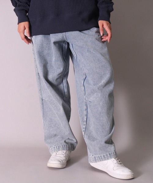 BAYBLO（ベイブロ）の「(BB)【ユニセックス】イージーウエスト デニム ワイドパンツ（デニムパンツ・メンズ・ブラック/スミクロ/ブルー系その他/ブラック系その他/ライトインディゴブルー/インディゴブルー・MEDIUM/X-LARGE/LARGE）」の6枚目の写真