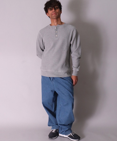 BAYBLO（ベイブロ）の「(BB)【ユニセックス】イージーウエスト デニム ワイドパンツ（デニムパンツ・メンズ・ブラック/スミクロ/ブルー系その他/ブラック系その他/ライトインディゴブルー/インディゴブルー・MEDIUM/X-LARGE/LARGE）」の19枚目の写真