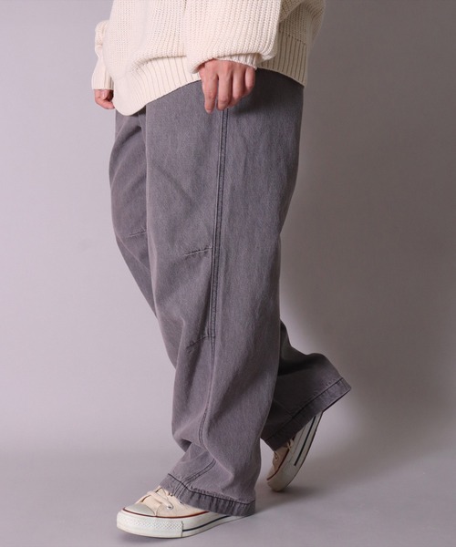 BAYBLO（ベイブロ）の「(BB)【ユニセックス】イージーウエスト デニム ワイドパンツ（デニムパンツ・メンズ・ブラック/スミクロ/ブルー系その他/ブラック系その他/ライトインディゴブルー/インディゴブルー・MEDIUM/X-LARGE/LARGE）」の16枚目の写真