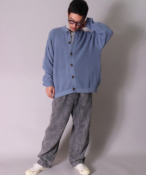 BAYBLO（ベイブロ）の「(BB)【ユニセックス】イージーウエスト デニム ワイドパンツ（デニムパンツ・メンズ・ブラック/スミクロ/ブルー系その他/ブラック系その他/ライトインディゴブルー/インディゴブルー・MEDIUM/X-LARGE/LARGE）」の8枚目の写真