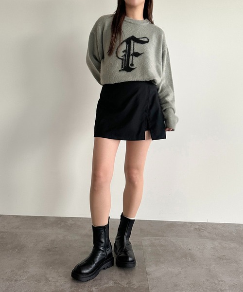 apres jour mignon（アプレジュールミニョン）の「アソートモヘアライクニット【ZOZOTOWN限定アイテム】（ニット/セーター・レディース・ブラック/アイボリー/ネイビー/グレー/グリーン/ブルー/ブラック系その他・X-LARGE/フリー）」の13枚目の写真