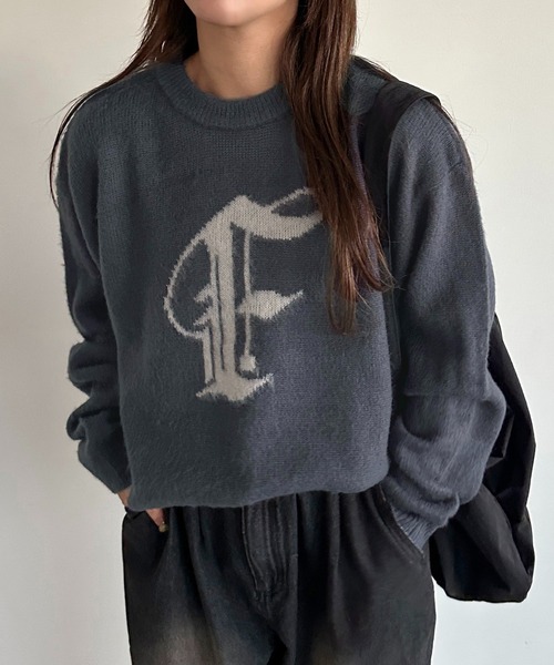 apres jour mignon（アプレジュールミニョン）の「アソートモヘアライクニット【ZOZOTOWN限定アイテム】（ニット/セーター・レディース・ブラック/アイボリー/ネイビー/グレー/グリーン/ブルー/ブラック系その他・X-LARGE/フリー）」の16枚目の写真