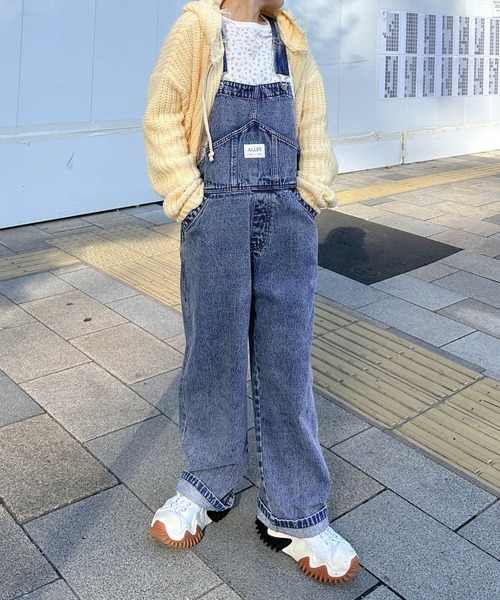 Alley by w closet（アリーバイダブルクローゼット）の「【Alley】コーデュロイ/デニムサロペット（サロペット/オーバーオール・レディース・アイボリー/ケミカルウォッシュ・FREE）」の22枚目の写真