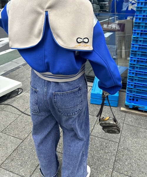 Alley by w closet（アリーバイダブルクローゼット）の「【Alley】コーデュロイ/デニムサロペット（サロペット/オーバーオール・レディース・アイボリー/ケミカルウォッシュ・FREE）」の14枚目の写真