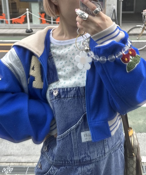 Alley by w closet（アリーバイダブルクローゼット）の「【Alley】コーデュロイ/デニムサロペット（サロペット/オーバーオール・レディース・アイボリー/ケミカルウォッシュ・FREE）」の10枚目の写真