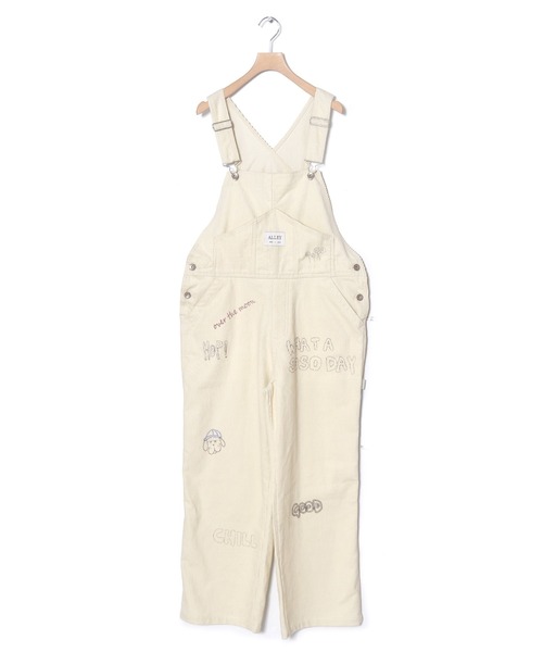 Alley by w closet（アリーバイダブルクローゼット）の「【Alley】コーデュロイ/デニムサロペット（サロペット/オーバーオール・レディース・アイボリー/ケミカルウォッシュ・FREE）」の11枚目の写真