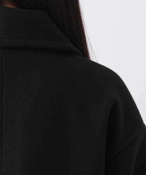 repipi armario（レピピ アルマリオ）の「スタンドカラーポンチョコート（ステンカラーコート・キッズ・ベージュ/ブラック・LARGE/SMALL/MEDIUM）」の19枚目の写真