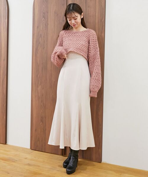 MAJESTIC LEGON(マジェスティックレゴン)の「スカシ柄ショートニット(ニット/セーター・レディース・グレー/オフホワイト/ピンク・MEDIUM)」の17枚目の写真