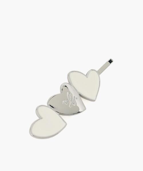 To b. by agnes b.(トゥービーバイアニエスベー)の「WV23 HAIR ACC メニ―ハートヘアピン(その他ヘアアクセサリー・レディース・ホワイト系その他・FREE)」の1枚目の写真