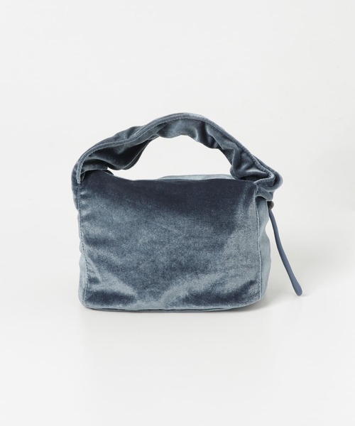 SMELLY（スメリー）の「ドローコードベロアバッグ（ハンドバッグ・レディース・マスタード/ネイビー/ピンク・-）」の17枚目の写真