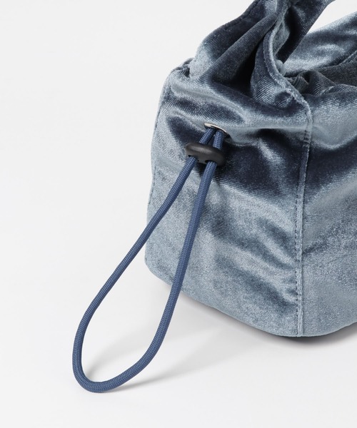 SMELLY（スメリー）の「ドローコードベロアバッグ（ハンドバッグ・レディース・マスタード/ネイビー/ピンク・-）」の21枚目の写真