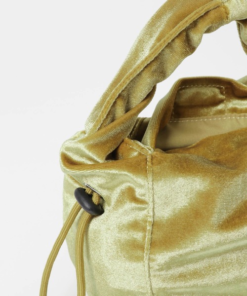 SMELLY（スメリー）の「ドローコードベロアバッグ（ハンドバッグ・レディース・マスタード/ネイビー/ピンク・-）」の22枚目の写真