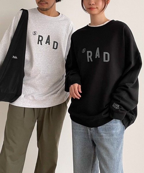 CANAL JEAN（キャナルジーン）の「1975 TOKYO　RAD裏毛トレーナー（スウェット・レディース・アッシュ/ブラック・LARGE/X-LARGE）」の3枚目の写真