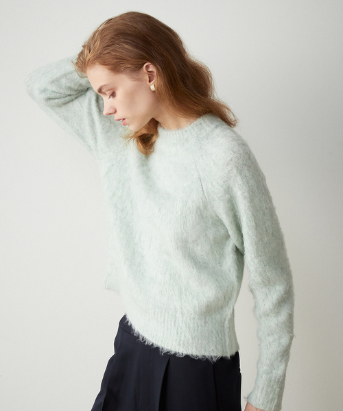 LE SOUK HOLIDAY(ルスークホリデー)の「メランジウールニットプルオーバー(ニット/セーター・レディース・ピンク/チャコールグレー/グリーン・L/M)」の4枚目の写真