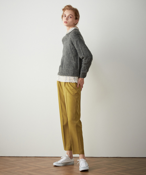 LE SOUK HOLIDAY(ルスークホリデー)の「メランジウールニットプルオーバー(ニット/セーター・レディース・ピンク/チャコールグレー/グリーン・L/M)」の14枚目の写真