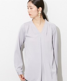 高身長 Vネックブラウス (トールサイズ)