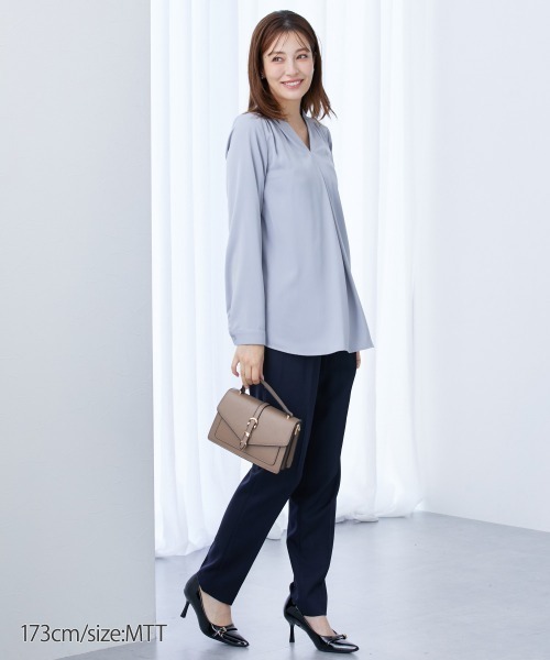 高身長 Vネックブラウス （トールサイズ）（シャツ/ブラウス