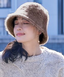 boohoo(ブーフー) フェイクファー バケットハット 関税送料込 楽天市場】ファーバケットハット もこもこ ゼブラ柄 レディース