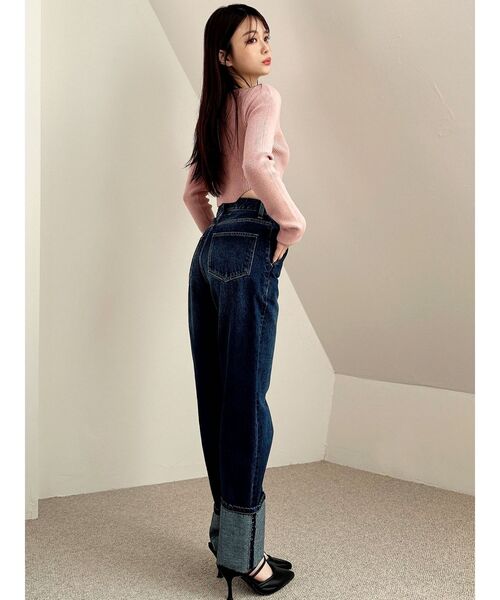 RESEXXY（リゼクシー）の「ロールアップデニムパンツ（デニムパンツ・レディース・ブルー/インディゴブルー/ライトブルー・SMALL/MEDIUM）」の18枚目の写真