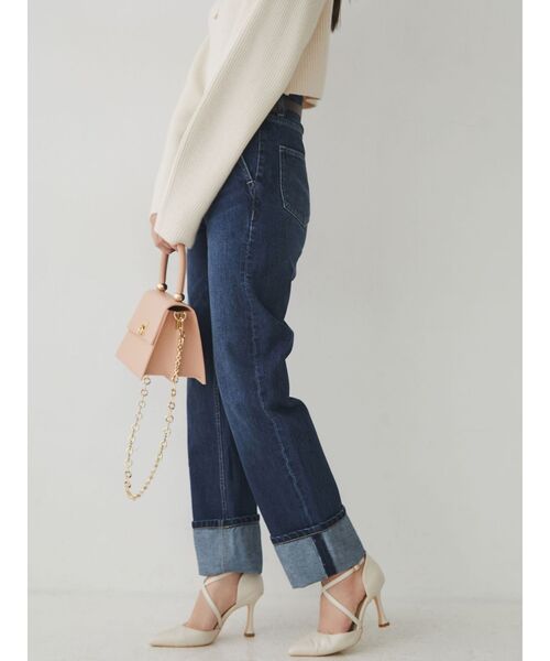 RESEXXY（リゼクシー）の「ロールアップデニムパンツ（デニムパンツ・レディース・ブルー/インディゴブルー/ライトブルー・SMALL/MEDIUM）」の22枚目の写真