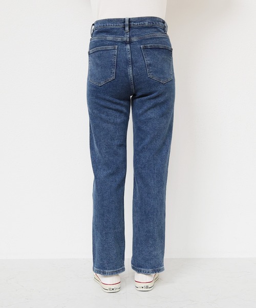 evernavy(エバーネイビー)の「ストレッチ裏微起毛ストレートデニムパンツ(デニムパンツ・レディース・ブルー・L/M)」の8枚目の写真