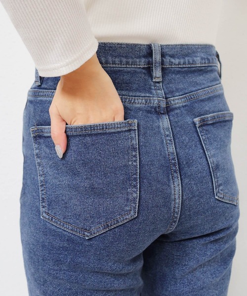 evernavy(エバーネイビー)の「ストレッチ裏微起毛ストレートデニムパンツ(デニムパンツ・レディース・ブルー・L/M)」の17枚目の写真