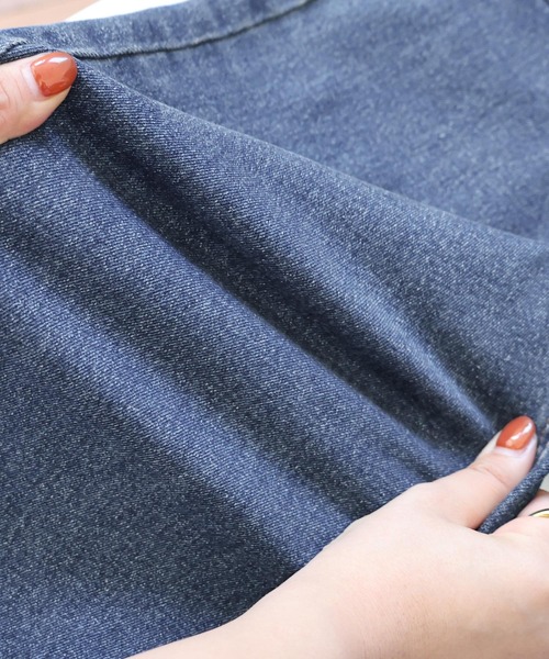 evernavy(エバーネイビー)の「ストレッチ裏微起毛ストレートデニムパンツ(デニムパンツ・レディース・ブルー・L/M)」の20枚目の写真