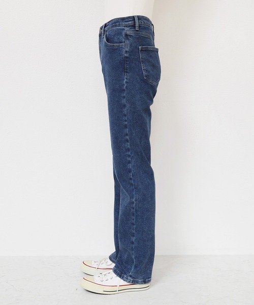evernavy(エバーネイビー)の「ストレッチ裏微起毛ストレートデニムパンツ(デニムパンツ・レディース・ブルー・L/M)」の10枚目の写真