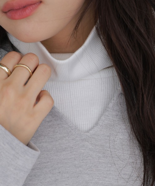 ElegChic(エレグシック)の「Vネックスムースパーカー(パーカー・レディース・ブラック/チャコールグレー/杢グレー・4L~5L/LL~3L/M~L)」の16枚目の写真