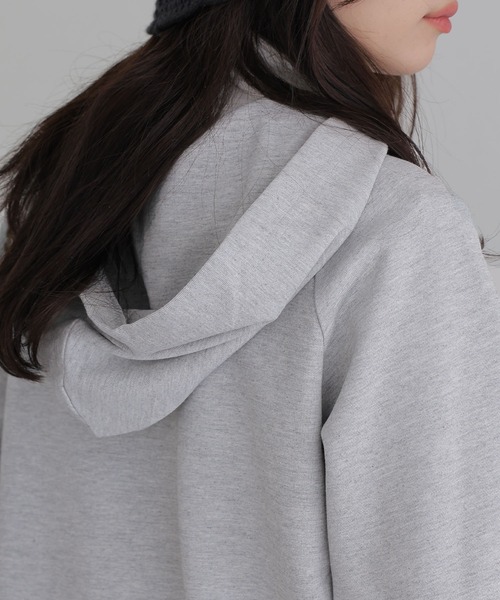 ElegChic(エレグシック)の「Vネックスムースパーカー(パーカー・レディース・ブラック/チャコールグレー/杢グレー・4L~5L/LL~3L/M~L)」の21枚目の写真