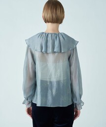 BALLSEY（ボールジィ）の「グリッタープリント ラッフルカラーブラウス