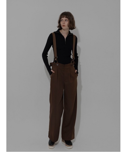 AMAIL(アマイル)の「Suspenders wide pants(その他パンツ・レディース・ブラック/ブラウン・FREE)」の8枚目の写真