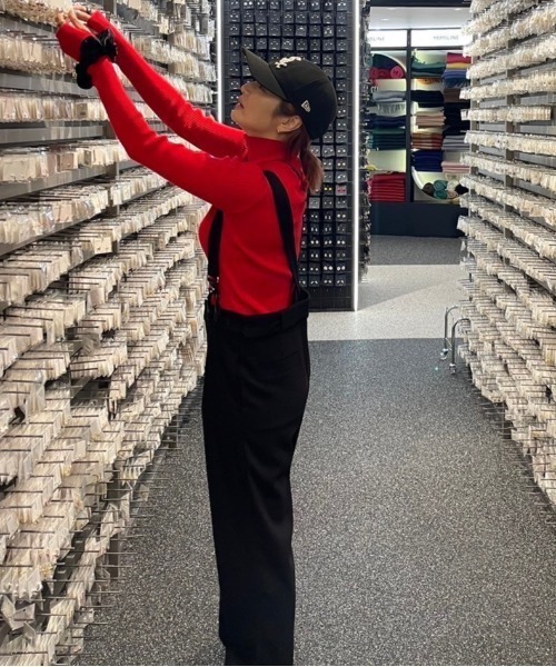AMAIL(アマイル)の「Suspenders wide pants(その他パンツ・レディース・ブラック/ブラウン・FREE)」の9枚目の写真
