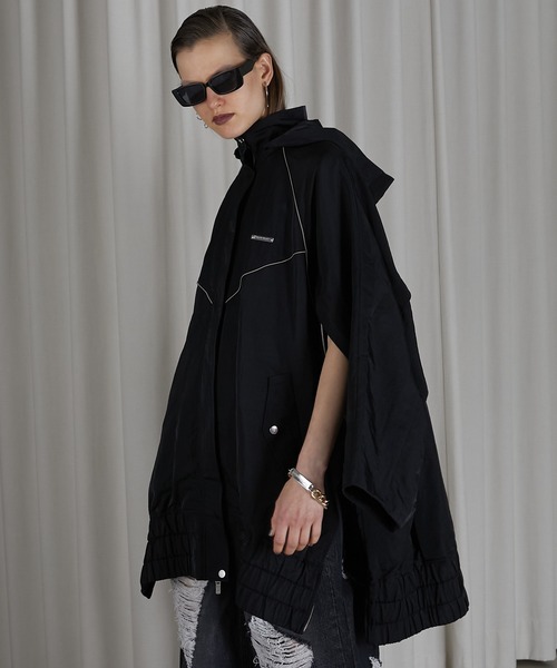 PRANK PROJECT（プランクプロジェクト）の「ビックトラックコート / Big Track Coat（ナイロンジャケット・レディース・ベージュ/ブラック/オフホワイト・FREE）」の21枚目の写真