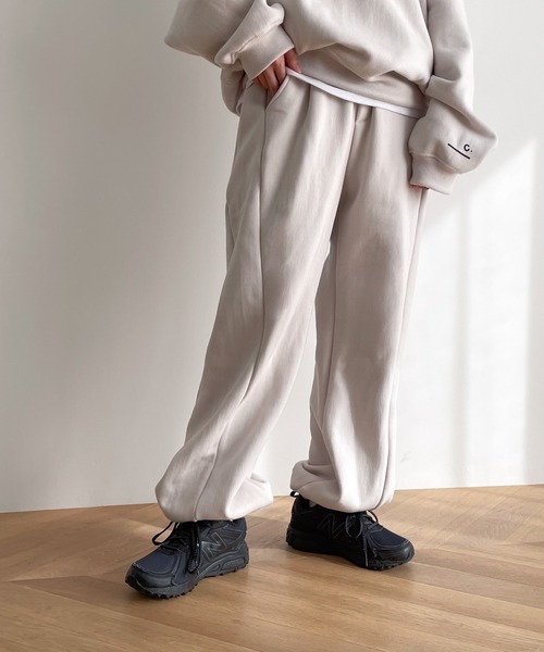 CANAL JEAN(キャナルジーン)の「choice_cnl 裏起毛スウェットパンツ(スウェットパンツ・レディース・ライトグレー・MEDIUM/LARGE)」の7枚目の写真