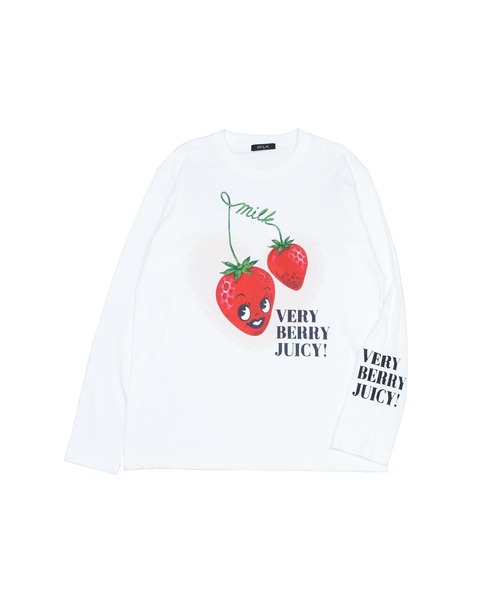 MILK(ミルク)の「Very Berry L.S. Tシャツ(Tシャツ/カットソー・レディース・B/A/C・FREE)」の1枚目の写真
