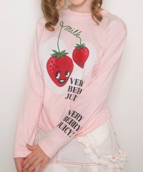 MILK(ミルク)の「Very Berry L.S. Tシャツ(Tシャツ/カットソー・レディース・B/A/C・FREE)」の2枚目の写真