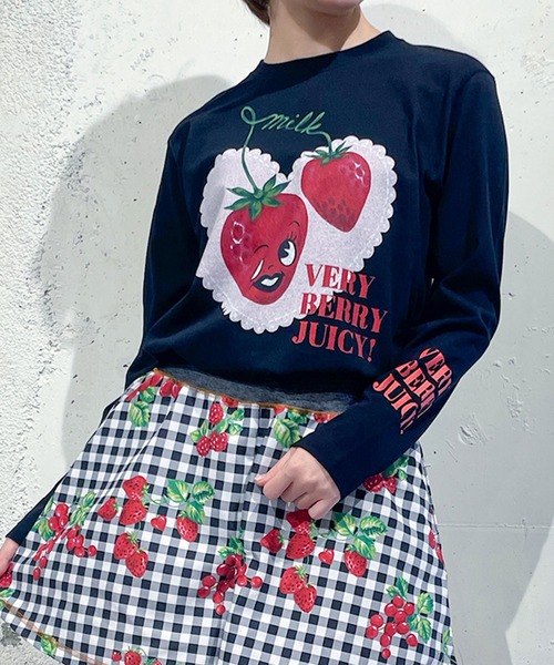 MILK(ミルク)の「Very Berry L.S. Tシャツ(Tシャツ/カットソー・レディース・B/A/C・FREE)」の3枚目の写真