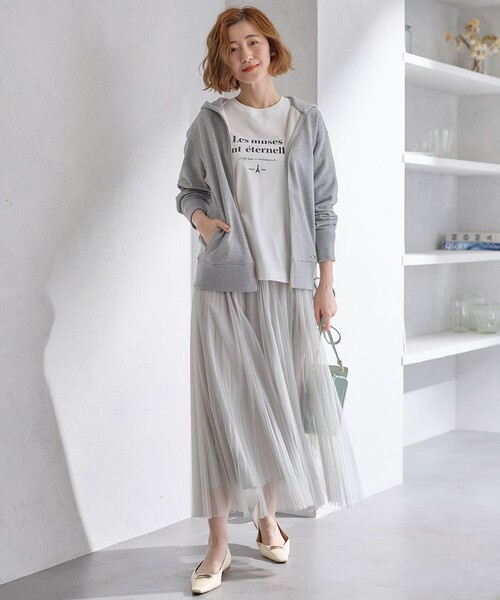 【セール】【洗える】オーガニックコットンテリー フーディー（パーカー）｜23区（ニジュウサンク）