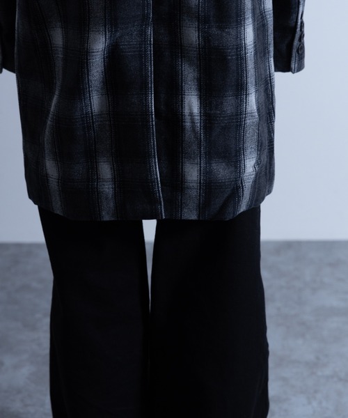 NYLAUS(ナイラス)の「チェック柄 ウールミックス ミディアム チェスターコート(チェスターコート・メンズ・チェック・LL/S/L/M)」の15枚目の写真