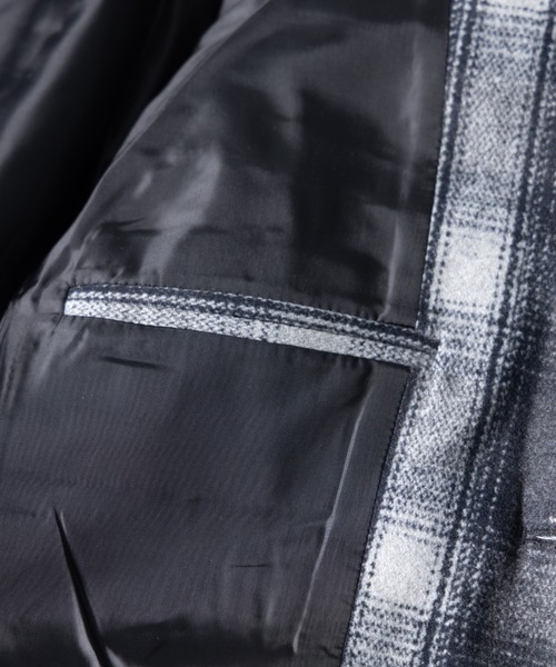 NYLAUS(ナイラス)の「チェック柄 ウールミックス ミディアム チェスターコート(チェスターコート・メンズ・チェック・LL/S/L/M)」の21枚目の写真