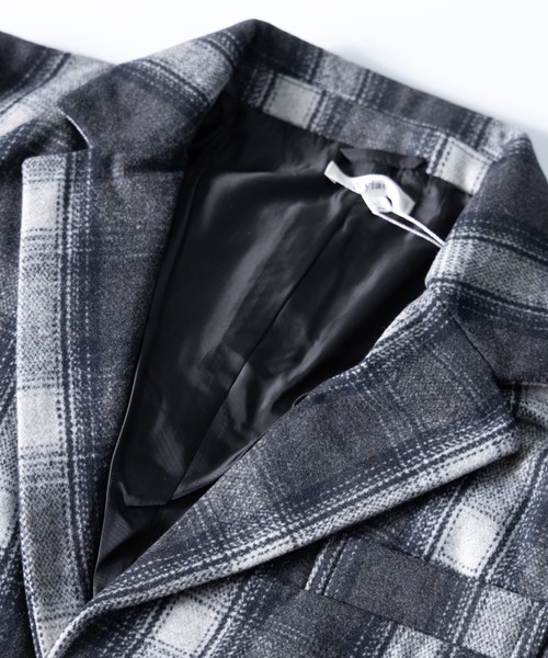 NYLAUS(ナイラス)の「チェック柄 ウールミックス ミディアム チェスターコート(チェスターコート・メンズ・チェック・LL/S/L/M)」の17枚目の写真