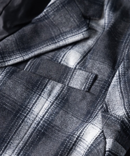 NYLAUS(ナイラス)の「チェック柄 ウールミックス ミディアム チェスターコート(チェスターコート・メンズ・チェック・LL/S/L/M)」の18枚目の写真