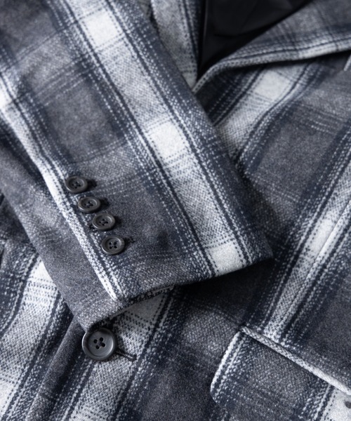 NYLAUS(ナイラス)の「チェック柄 ウールミックス ミディアム チェスターコート(チェスターコート・メンズ・チェック・LL/S/L/M)」の19枚目の写真