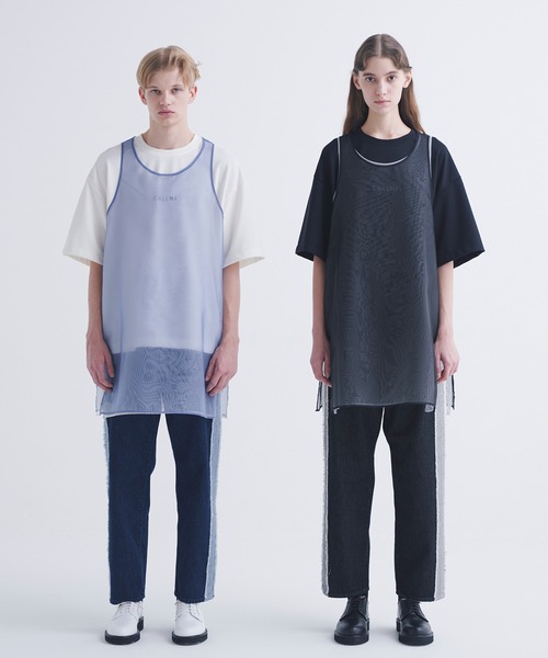 パンツ CULLNI 24SS side fringe wide denim pants CULLNI（クルニ）の「24-SS-021 / Side Fringe Wide Denim Pants