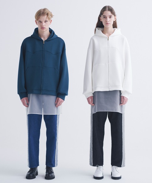 CULLNI（クルニ）の「24-SS-021 / Side Fringe Wide Denim Pants