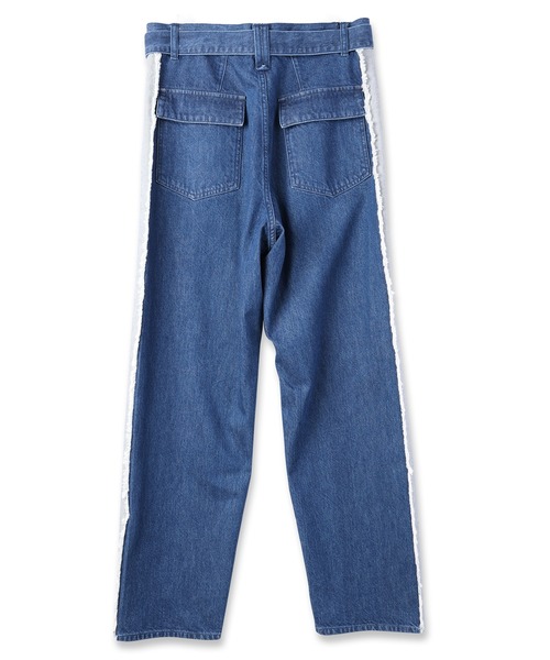 パンツ CULLNI 24SS side fringe wide denim pants CULLNI（クルニ）の「24-SS-021 / Side Fringe Wide Denim Pants