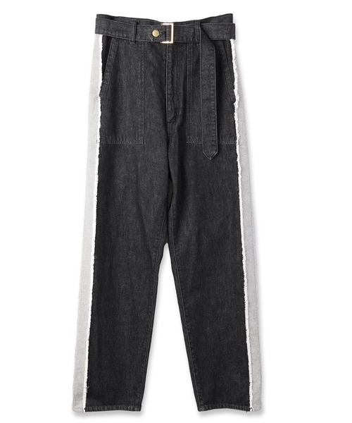 パンツ CULLNI 24SS side fringe wide denim pants CULLNI（クルニ）の「24-SS-021 / Side Fringe Wide Denim Pants