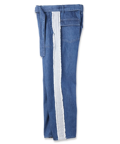 CULLNI（クルニ）の「24-SS-021 / Side Fringe Wide Denim Pants