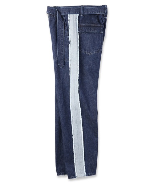 CULLNI（クルニ）の「24-SS-021 / Side Fringe Wide Denim Pants